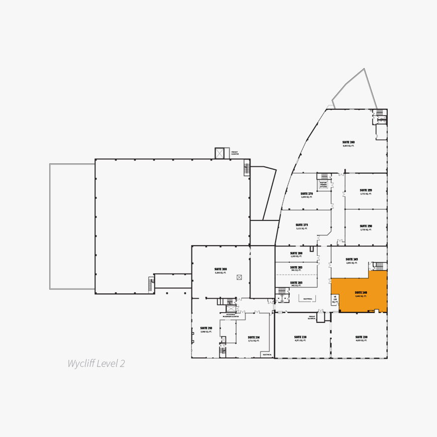 The Wycliff, Suite 240 Location in the Building